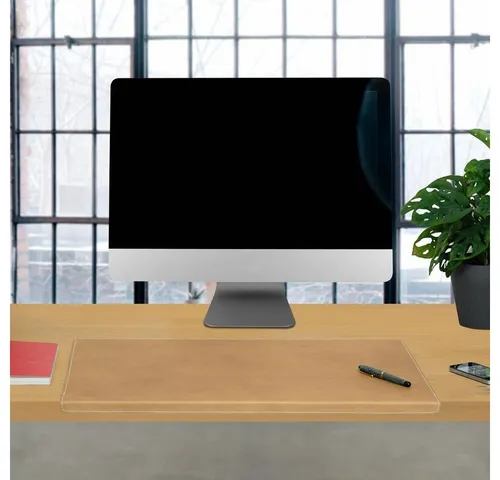 Hamosons Schreibtischunterlage Schreibtischunterlage Kantenschutz Büffel-Leder Beige Hamosons 26311