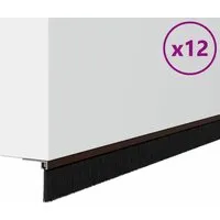 vidaXL Türbürstendichtungen 12 Stück Braun 100 cm - Hochwertige Dichtungsbürsten aus Aluminium für effektiven Luftschutz. Ideal für moderne Wohnräume – robust, langlebig und einfach zu installieren. Perfekt für Schlafzimmer und Wohnzimmer.