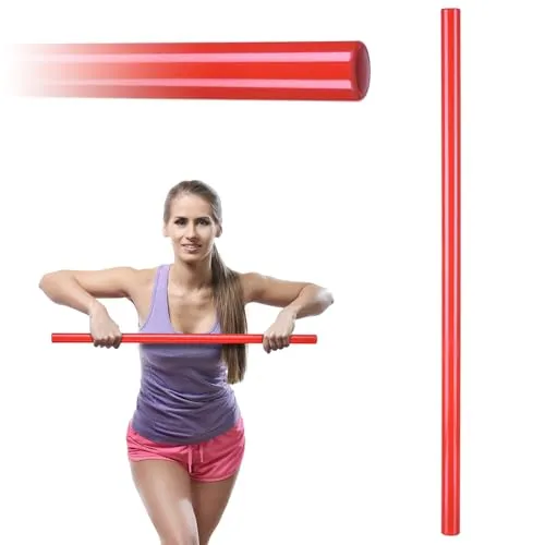 Gymtek® Gymnastikstab, Turnstab - 80 cm lang - Gymnastikstange, Trainingsstab, Gymnastik Stab für Fitness, Pilates, Home Gym, Fitnessstudio (80 cm)