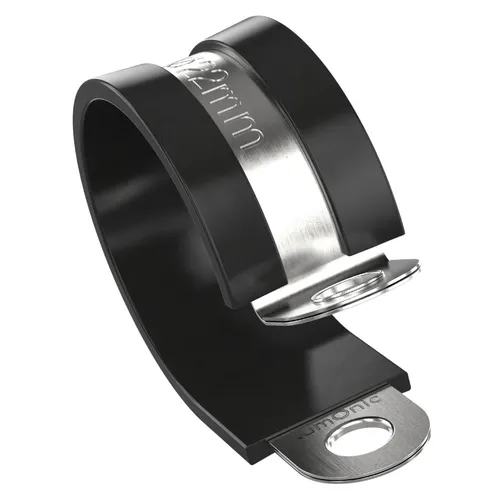 10x P-Clip Leitungsschelle Edelstahl V2A mit Gummi 22mm Rohrschelle Befestigungs