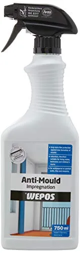 Wepos Schimmel Entferner Chlorhaltig 750 ml | entfernt Schimmelpilzansätze, Stockflecken, Bakterien | Sofortwirkung | mit Aktiv-Chlor | BAuA-Rg.Nr.: N-32697