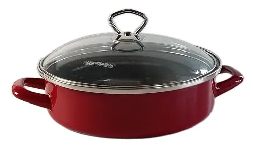 Schwerter Email Servierpfanne rot 24cm