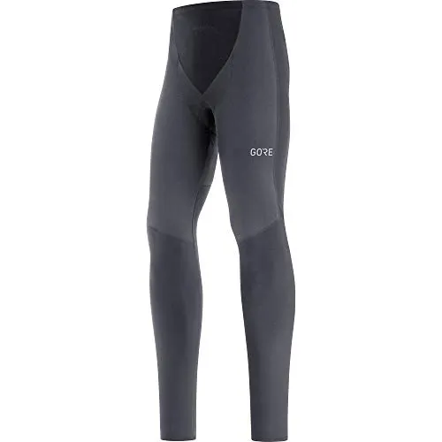 GOREWEAR C3 Partial GORE-TEX INFINIUM™ Thermo Tights+, Schwarz/Neon-Gelb, S - Stoffhosen für Herren, winddicht und wasserabweisend dank GORE-TEX INFINIUM™ Technologie, ideal für kalte Wetterbedingungen und optimale Performance beim Radfahren.