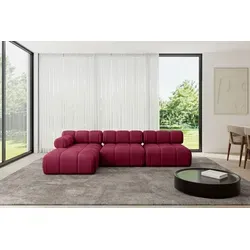 ALTDECOR Razon-L2 Ecksofa in Bordeauxrot