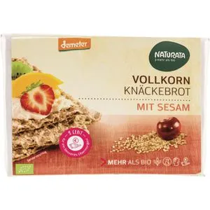Naturata Knäckebrot Vollkorn demeter, BIO, mit Sesam, 250 g