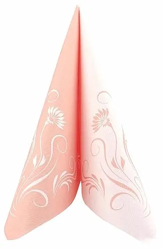APARTina Servietten Elegantia 40x40 cm stoffähnlich Airlaid, hochwertige Serviette Hochzeit, Hochzeitsservietten stoffähnliche Einwegservietten für verschiedene Anlässe (Pfirsich)