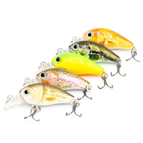 Mister Tackle BX-1 5 cm Wobbler Barsch Forellenköder 5 Stück inklusive Köderbox