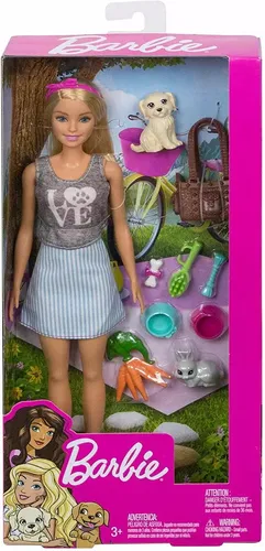 Barbie. FPR48 Lalka ze zwierzątkami Barbie 887961615418