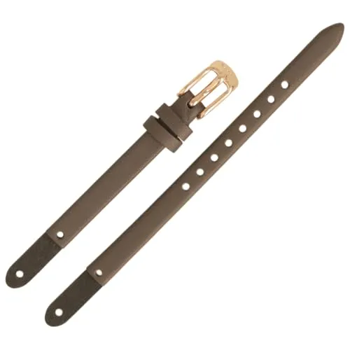 Fossil Uhrenarmband 08mm Leder Braun - ES-3862 - Hochwertiges Uhrenarmband aus braunem Leder, passend für Fossil Uhren mit 08 mm Stegbreite. Mit rosegoldfarbener Dornschließe für einen eleganten Look. Zufriedenheitsgarantie inklusive!