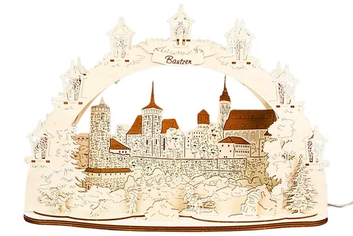 Kerzenständer Beige von Holzkunst Schönberg