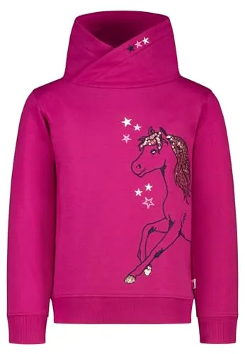 Sweatshirt mit Pferde Stickerei und Pailletten für Mädchen von SALT AND PEPPER