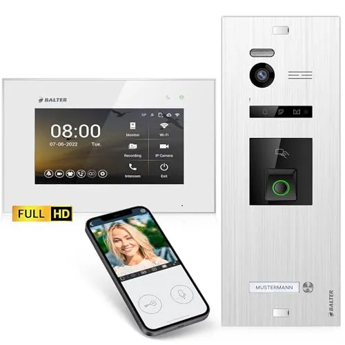 Balter Video-Türsprechanlage HD mit Fingerprint und RFID von Balter