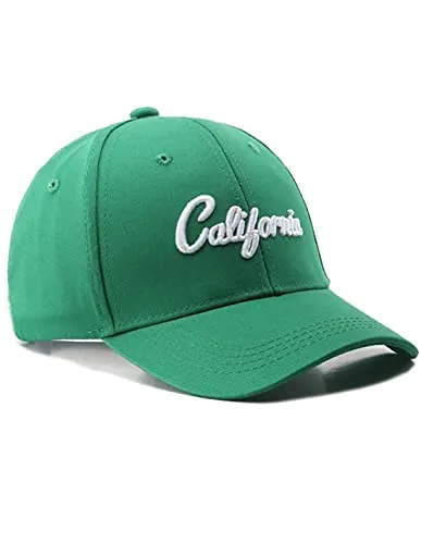 Sporty Baseballcap California USA Travel Cotton Trucker Cap (Grün)