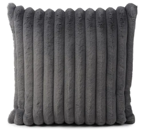 Gözze Breitcord Kissenhülle Vito 50 x 50 cm Anthrazit