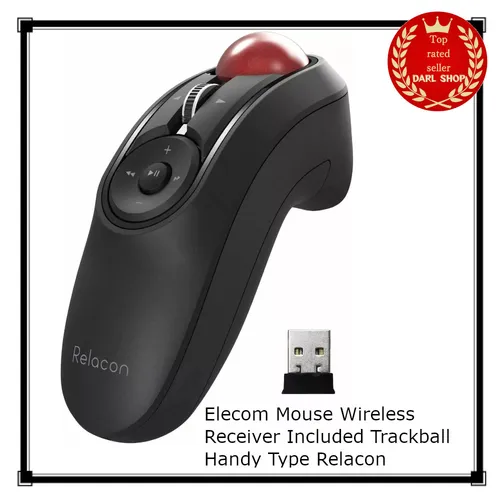 ELECOM Wireless Mouse Trackball Handy Type Relacon M-RT1DRBK