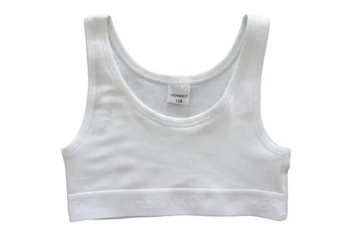 HERMKO Unterhemd 52520 Mädchen Bustier mit weichem Sportbund