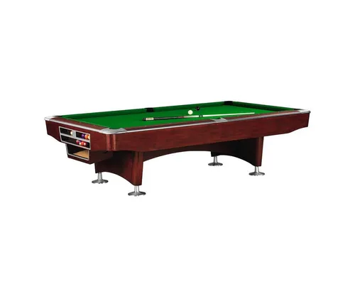 Billiard-Royal Billardtisch Gladiator 8ft. Mahagoni, (Hochwertige und massive Ausführung in beliebter Billiard-Royal® Qualität), Spielfläche aus 3-teiliger Naturschieferplatte (30 mm Dicke) mit Ballauffangtaschen aus Echtleder und Hochwertige, langlebige Banden / K 55 Gummi