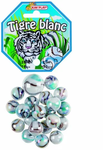 COFALU 20 Murmeln + 1 Weißer Tiger Große Murmeln