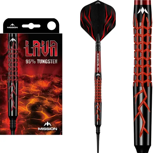 Produktbild Mission Lava Softdarts 90% Tungsten Soft Dart Darts Dartset Dartpfeile 20g