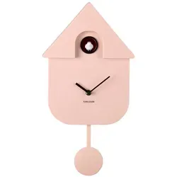 Karlsson Wanduhr aus Kunststoff, 21.5x41x8.5 cm in pink von Karlsson