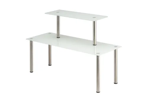 bremermann Glas-Regal mit Edelstahlfüßen (Weiß) in weiß von Bremermann