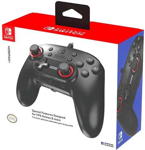 HORI Horipad Plus Controller für Nintendo Switch - Controller für Nintendo Switch, ergonomisches Design und präzise Steuerung für ein verbessertes Gaming-Erlebnis.