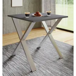 Premium Holz Esstisch Küchentisch Xona X 80x50 - Esstisch aus hochwertigem Holz mit stabiler Eisenfußkonstruktion, pflegeleichte Tischplatte und zeitloses Design - ideal für stilvolle Essbereiche.