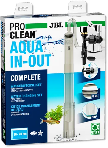 JBL AQUA IN-OUT Wasserwechsel Set - Reinigung & Wartung - Komplettes Wasserwechselset für eine einfache und effiziente Aquarienpflege, ideal für sauberes Wasser ohne Stress für Fische.