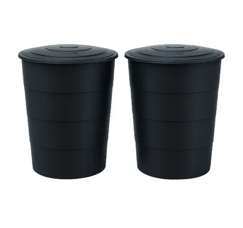 Kreher Regentonne 'Smooth' 510 Liter mit Deckel - Regentonne für umweltfreundliche Gartenbewässerung, 510 l Fassungsvermögen, modern in Anthrazit oder Grau, mit Kindersicherung und einfacher Montage.