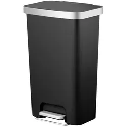 Fackelmann Abfalleimer Seattle, Schwarz, 45 L - Stylischer Abfalleimer in Schwarz, ideal für die Küche. Mit einem Fassungsvermögen von 45 L bietet er ausreichend Platz und überzeugt durch sein modernes Design und die praktische Handhabung.