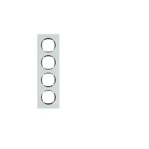 Berker Abdeckrahmen R.8, 4-fach (polarweiß / Glas)