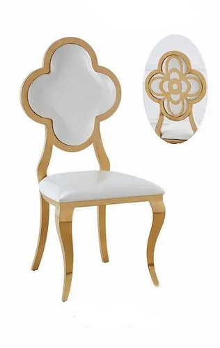 Design Stuhl Stoff Edelstahl Lehnstuhl Polster für Esszimmer - Moderner Lehnstuhl aus hochwertigem Edelstahl und pflegeleichtem Polyesterstoff. Ideal für stilvolle Esszimmergestaltung. Maße: 56x47x105 cm, kein Montageaufwand notwendig.