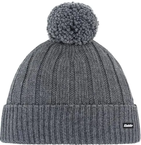 Eisbär Ayo Pompon Mütze anthrazit (007) one - Warme Wintermütze aus 50% Merinowolle, leicht und stylisch, ideal für kalte Tage.
