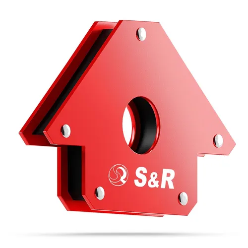 S&R Schweißmagnet in Pfeilform, Winkelmagnet 100mm, Haltekraft 23 kg   