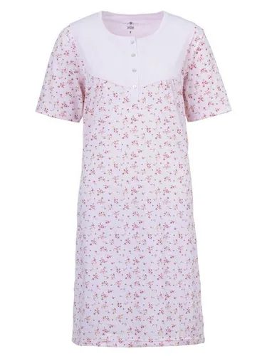 zeitlos Nachthemd Nachthemd Kurzarm - Zweigen/ Blüten
