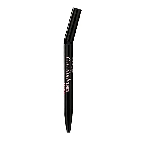 Produktbild Maybelline New York Flüssiger Eyeliner mit sehr präziser Spitze und abgeknickter Form für leichte Handhabung, Curvitude Liner, Nr. 1 Black (Schwarz), 1 Stück