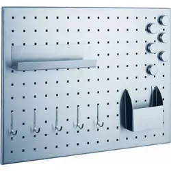 Magnettafel Edelstahl gelocht gebürstet 50x35cm