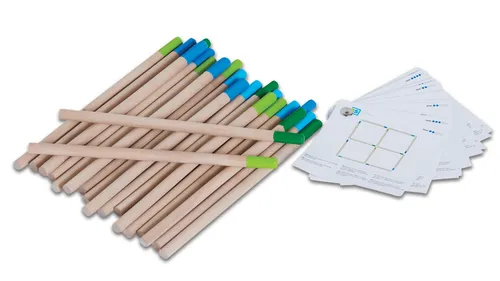 BS Toys Streichholzspiel - Knobelspiel für kluge Köpfe - Mechanische Geduldsspiele, fördert logisches Denken mit 30 kniffligen Rätselkarten und 24 Holzstreichhölzern, ideal für Kinder ab 8 Jahren.
