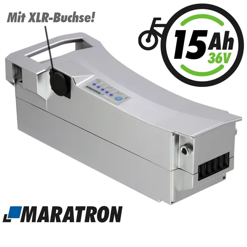 Maratron XLR-Ersatz-Akku 36V 14,5Ah für Impulse E-Bikes - Elektrofahrradteile mit leistungsstarkem Lithium-Ionen-Akku, ideal für längere Fahrten und hohe Reichweite auf E-Bikes von DerbyCycle und Kalkhoff.