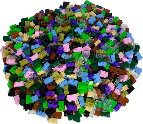 LEGO® 1x2 Steine Hochsteine Bunt Gemischt - 1000 Stück - 1000 bunte LEGO® 1x2 Bausteine für kreatives Bauen. Ideal für LEGO® Enthusiasten, die ihre Sammlung erweitern möchten. Jede Mischung ist einzigartig und regt die Fantasie an!