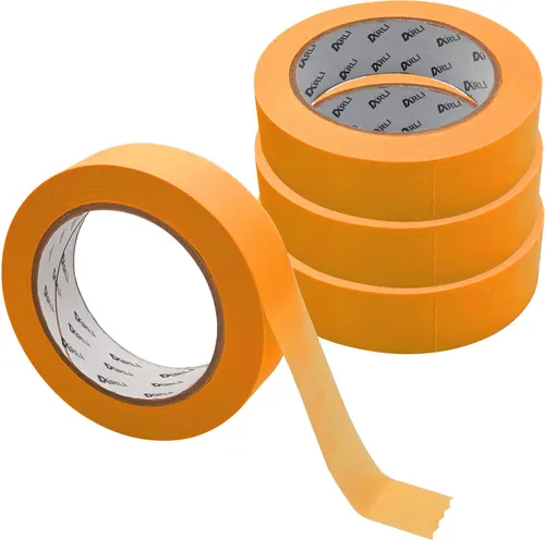ARLI 4x Kreppband Goldband 30 mm x 50m Acrylat Abdeckbänder ECO für Maler und Lackierer