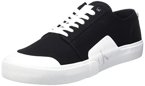 Calvin Klein Jeans Herren Vulcanized Sneaker - Schnürsenkel Sneaker aus 100% recyceltem Baumwoll-Canvas, minimalistisches Design und optimale Passform für maximalen Komfort.