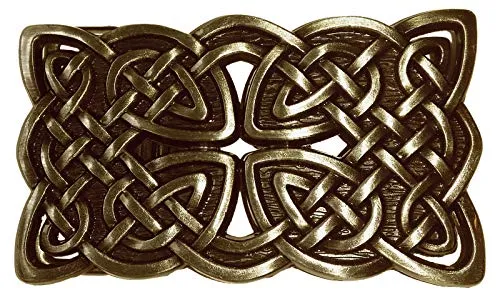 Piratenladen Buckle Keltischer Knoten, Messing, Kelten, Kreuz, Gürtelschnalle