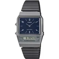 Casio Watch AQ-800EB-2AEF - Analog-Digitaluhr mit Kalender, Stoppuhr und Alarm, moderner Retro-Look und grau Edelstahlband