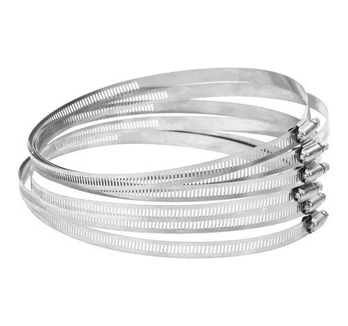 vidaXL Ablaufschlauch Schlauchschellen 6 Stk. 91-165 mm Edelstahl 304