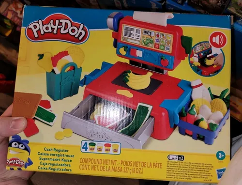 Play-Doh Supermarktkasse (E68905L0) - Kreatives Spielvergnügen - Knete, interaktive Supermarktkasse mit Zubehör für fantasievolles Rollenspiel und kreative Aktivitäten.