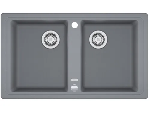 Franke Basis BFG 620 Steingrau Granitspüle - Doppelbecken Küchenspüle aus langlebigem Granit, ideal für moderne Küchen mit eleganter Steingrau-Optik und ohne Abtropffläche.