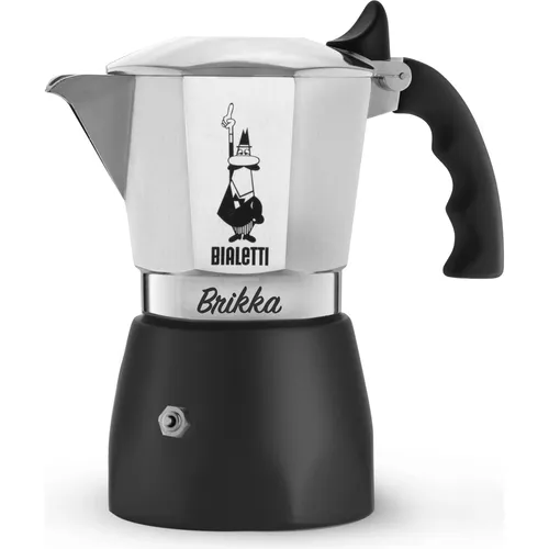 Bialetti Brikka Kaffeemaschine – Schwarz, Silber