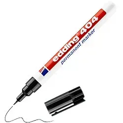 Edding Permanentmarker Rundspitze 400 404 - Vielseitiger, schnelltrocknender Marker in Schwarz, Grün, Blau und Rot, ideal für präzise Markierungen auf verschiedensten Oberflächen