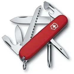 VICTORINOX Schweizer Taschenmesser Hiker rot - Zangen - Vielseitiges Taschenmesser mit 15 Funktionen, ideal für Outdoor-Abenteuer und Notfälle.